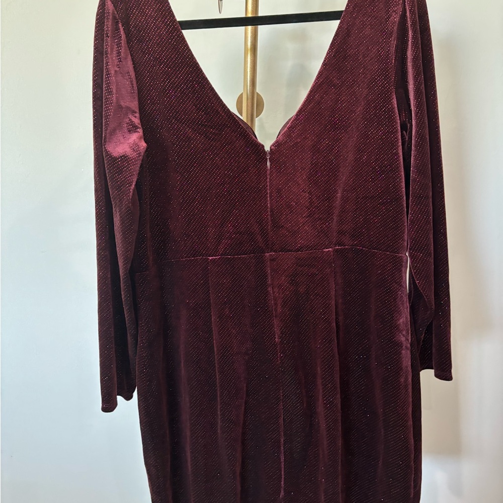 Express Deep Red Sequin Dress